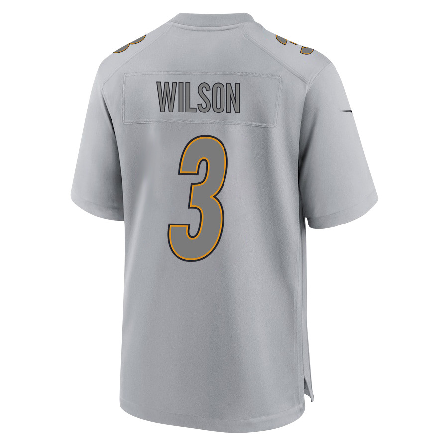 Russell Wilson 3 Pittsburgh Steelers Atmosphere Fashion Game Men Jersey - Silver JS7156 Saliibo - Image 3