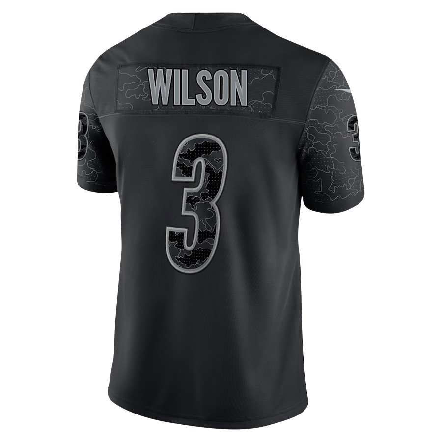 Russell Wilson 3 Pittsburgh Steelers RFLCTV Limited Game Men Jersey - Black JS6971 Saliibo - Image 3