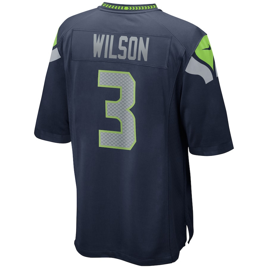 Russell Wilson 3 Seattle Seahawks Men Game Jersey - College Navy JS1949 Saliibo - Image 3