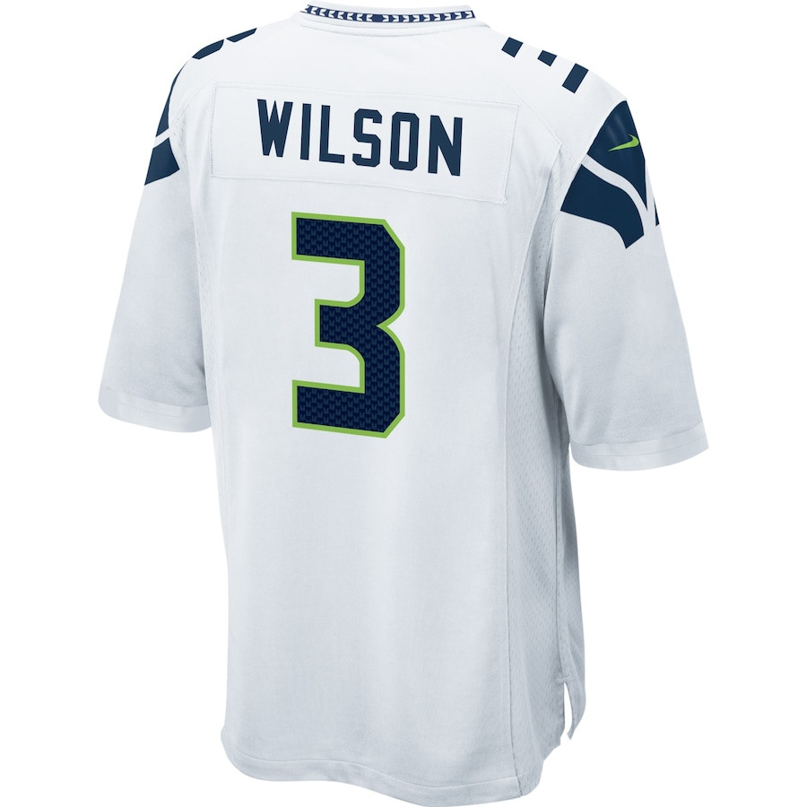 Russell Wilson 3 Seattle Seahawks Men Game Jersey - White JS8373 Saliibo - Image 3