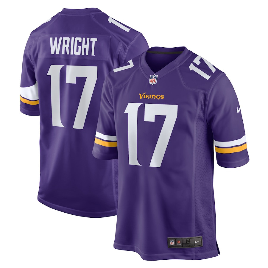 Ryan Wright 17 Minnesota Vikings Game Men Jersey - Purple JS8833 Saliibo