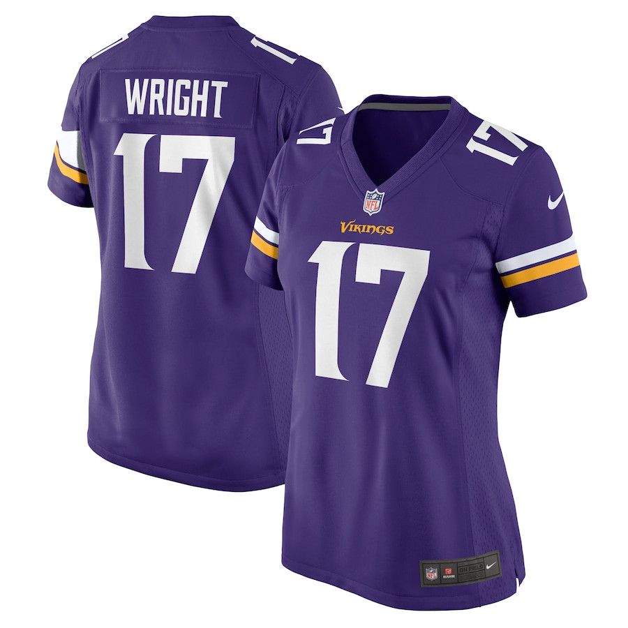 Ryan Wright 17 Minnesota Vikings Women's Game Jersey - Purple JS5603 Saliibo