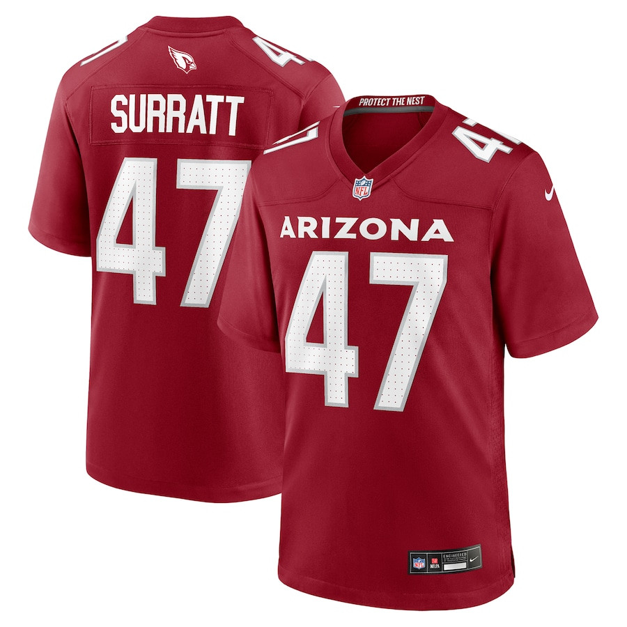 Sage Surratt 47 Arizona Cardinals Team Game Men Jersey - Cardinal JS1410 Saliibo