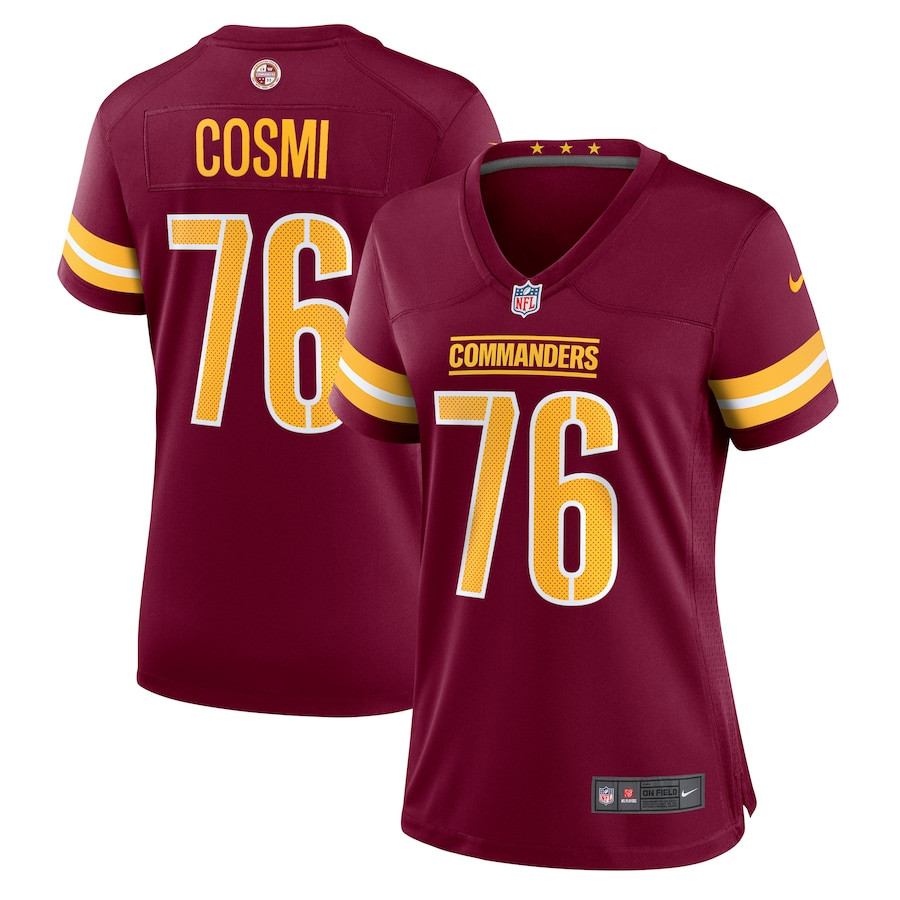 Sam Cosmi 76 Washington Commanders Women Game Jersey - Burgundy JS6136 Saliibo