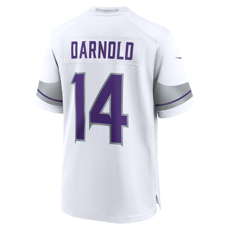 Sam Darnold 14 Minnesota Vikings Alternate Game Men Jersey - White JS2763 Saliibo - Image 3