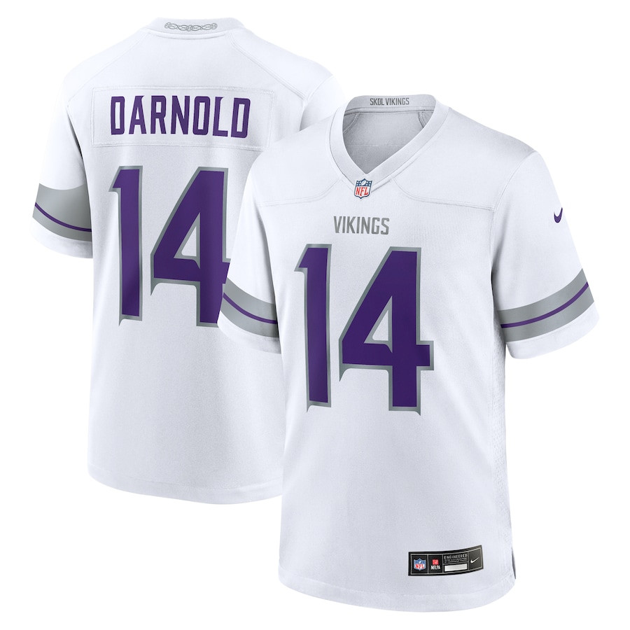 Sam Darnold 14 Minnesota Vikings Alternate Game Men Jersey - White JS2763 Saliibo