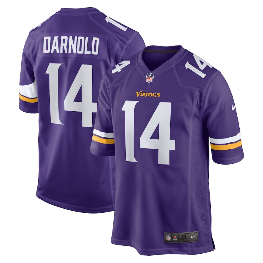Sam Darnold 14 Minnesota Vikings Team Game Men Jersey - Purple JS2552 Saliibo