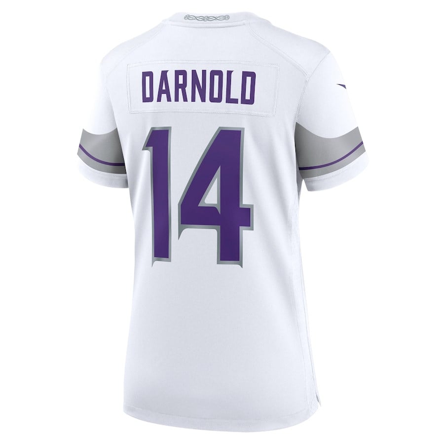 Sam Darnold 14 Minnesota Vikings Women's Alternate Game Jersey - White JS9675 Saliibo - Image 3