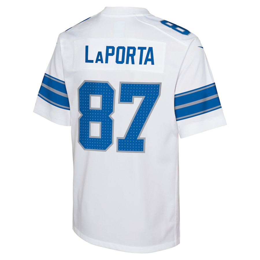 Sam LaPorta 87 Detroit Lions Player Game YOUTH Jersey - White JS7429 Saliibo - Image 3