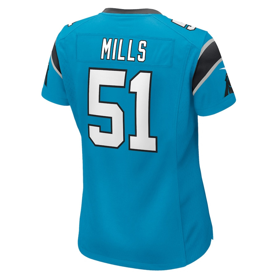 Sam Mills 51 Carolina Panthers Women Retired Jersey - Blue JS4292 Saliibo - Image 3