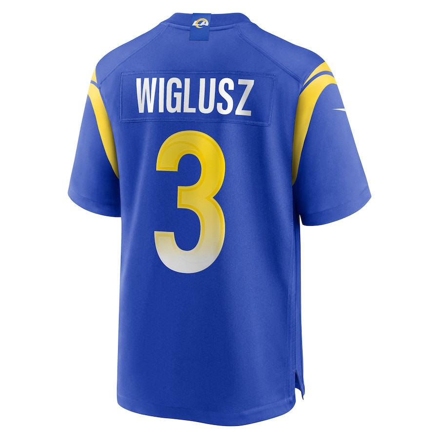 Sam Wiglusz 3 Los Angeles Rams Game Men Jersey - Royal JS2753 Saliibo - Image 3