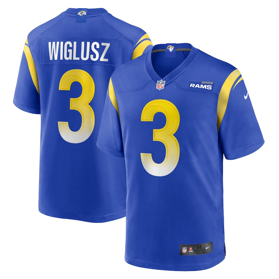 Sam Wiglusz 3 Los Angeles Rams Game Men Jersey - Royal JS2753 Saliibo