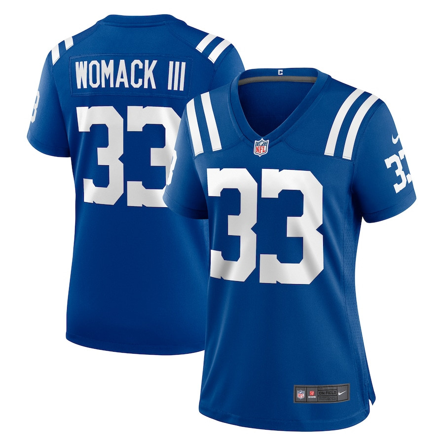 Samuel Womack III 33 Indianapolis Colts Women's Game Jersey - Royal JS8591 Saliibo
