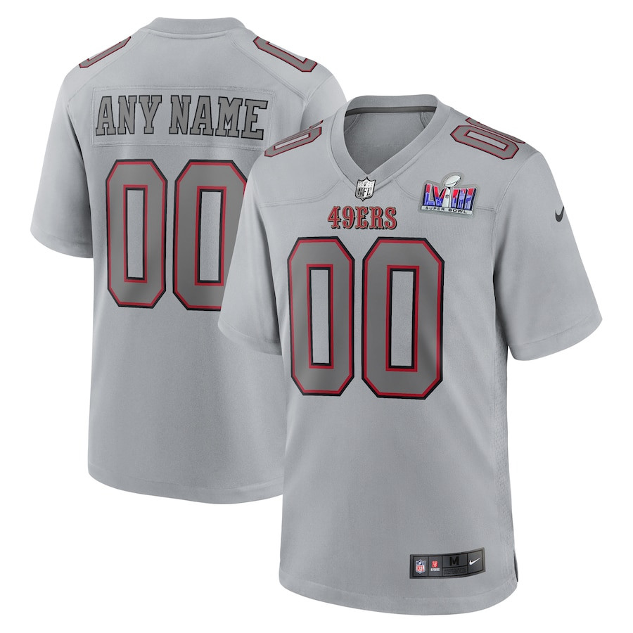 San Francisco 49ers Super Bowl LVIII Atmosphere Fashion Game Custom Men Jersey - Gray JS9193 Saliibo
