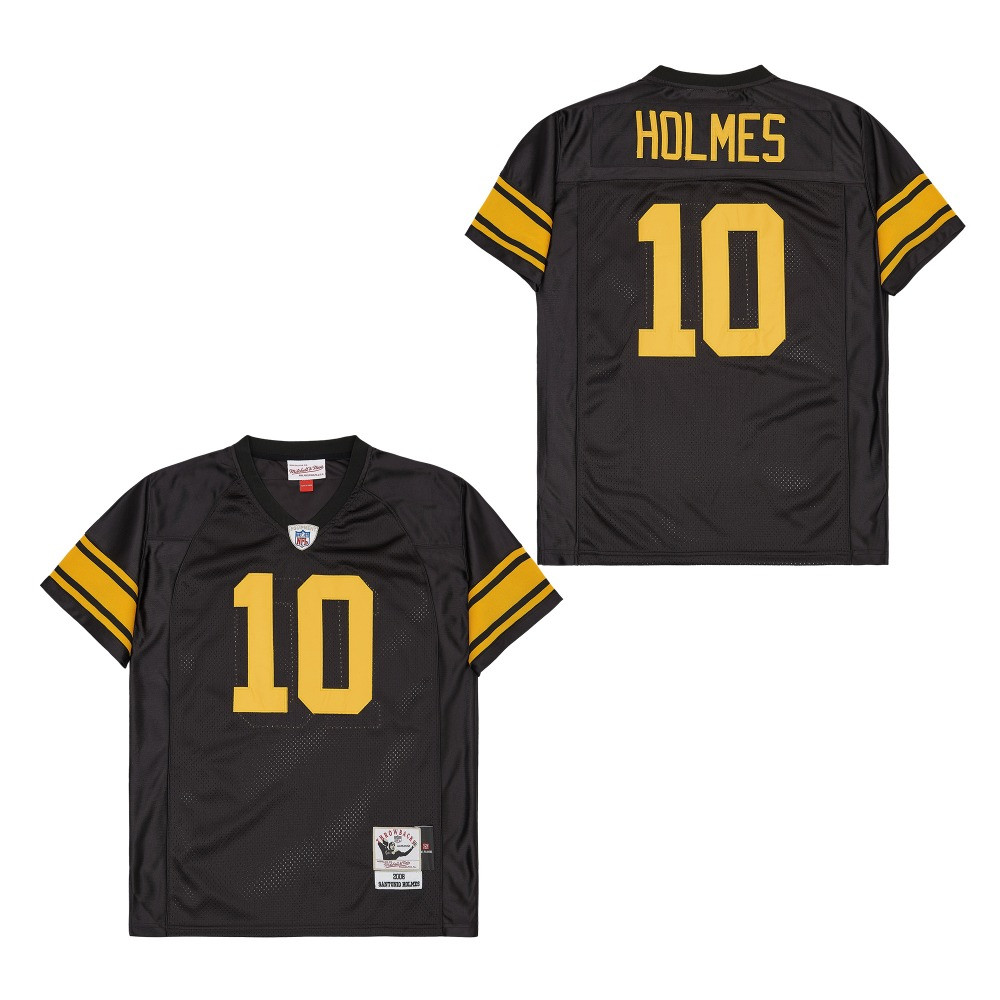 Santonio Holmes 10 Pittsburgh Steelers Retro Throwback Men Jersey - Black JS6462 Saliibo