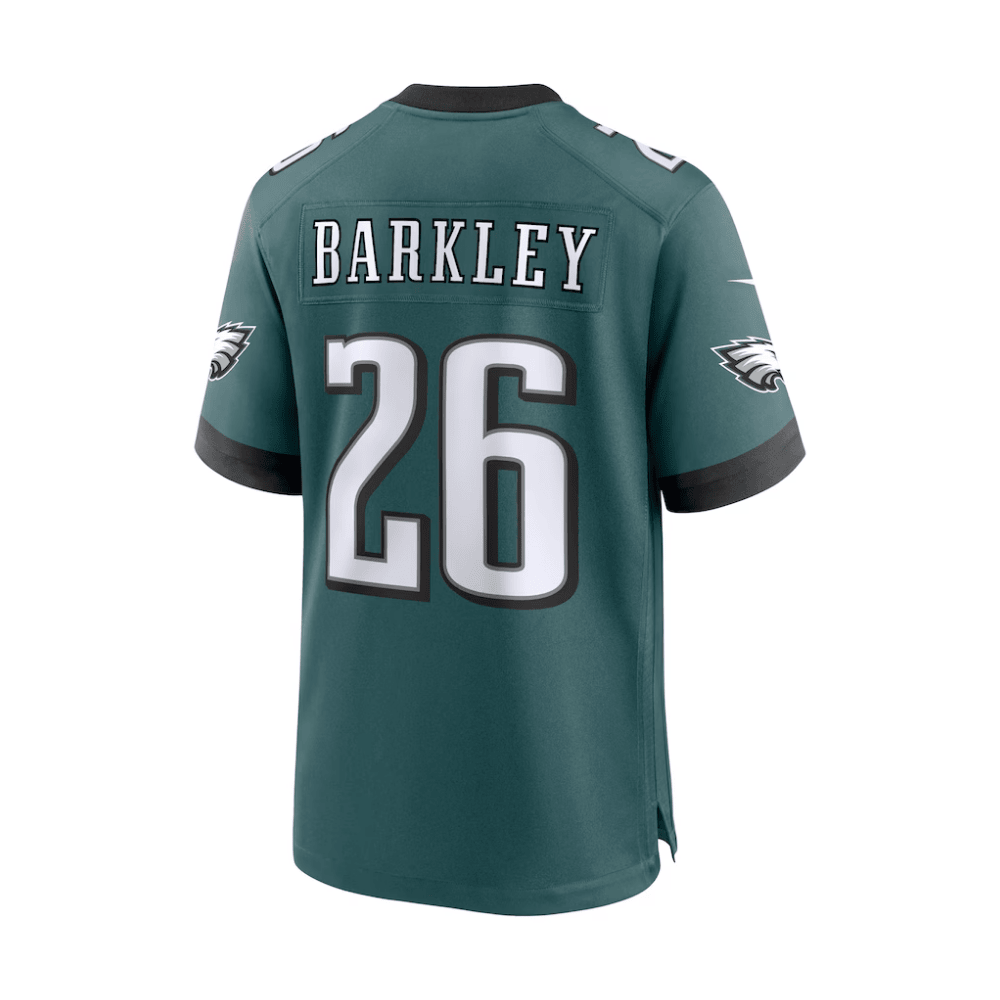 Saquon Barkley 26 Philadelphia Eagles 2025 Pro Bowl Patch Game Men Jersey - Midnight Green JS7829 Saliibo - Image 3