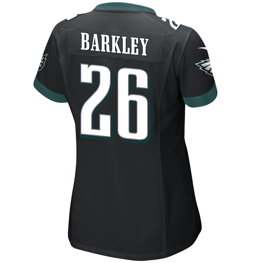 Saquon Barkley 26 Philadelphia Eagles Alternate Game Women Jersey - Black JS6654 Saliibo - Image 3