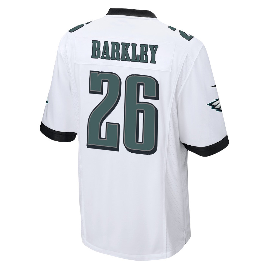 Saquon Barkley 26 Philadelphia Eagles Game Men Jersey - White JS9355 Saliibo - Image 3
