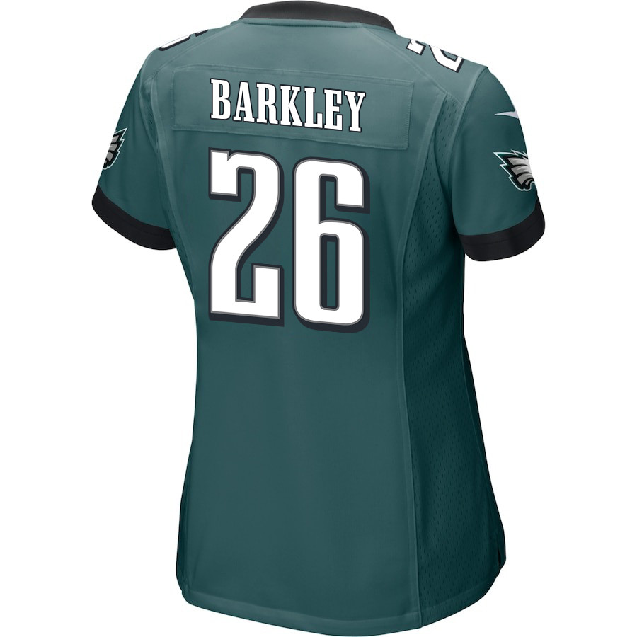 Saquon Barkley 26 Philadelphia Eagles Game Women Jersey - Midnight Green JS1408 Saliibo - Image 3