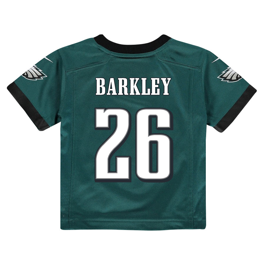 Saquon Barkley 26 Philadelphia Eagles Game YOUTH Jersey - Midnight Green JS3172 Saliibo - Image 3