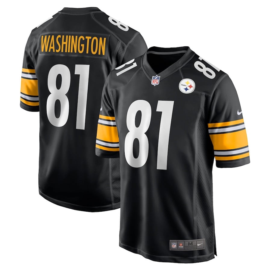 Scotty Washington 81 Pittsburgh Steelers Game Men Jersey - Black JS5193 Saliibo