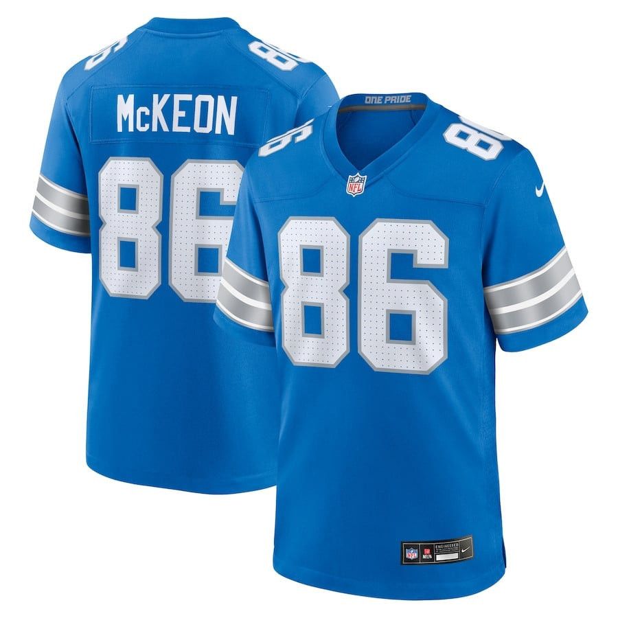 Sean McKeon 86 Detroit Lions Game Men Jersey - Blue JS6342 Saliibo