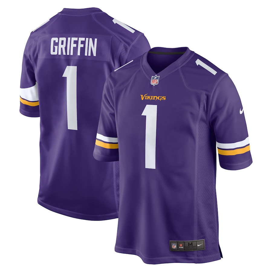 Shaquill Griffin 1 Minnesota Vikings Team Game Men Jersey - Purple JS6769 Saliibo