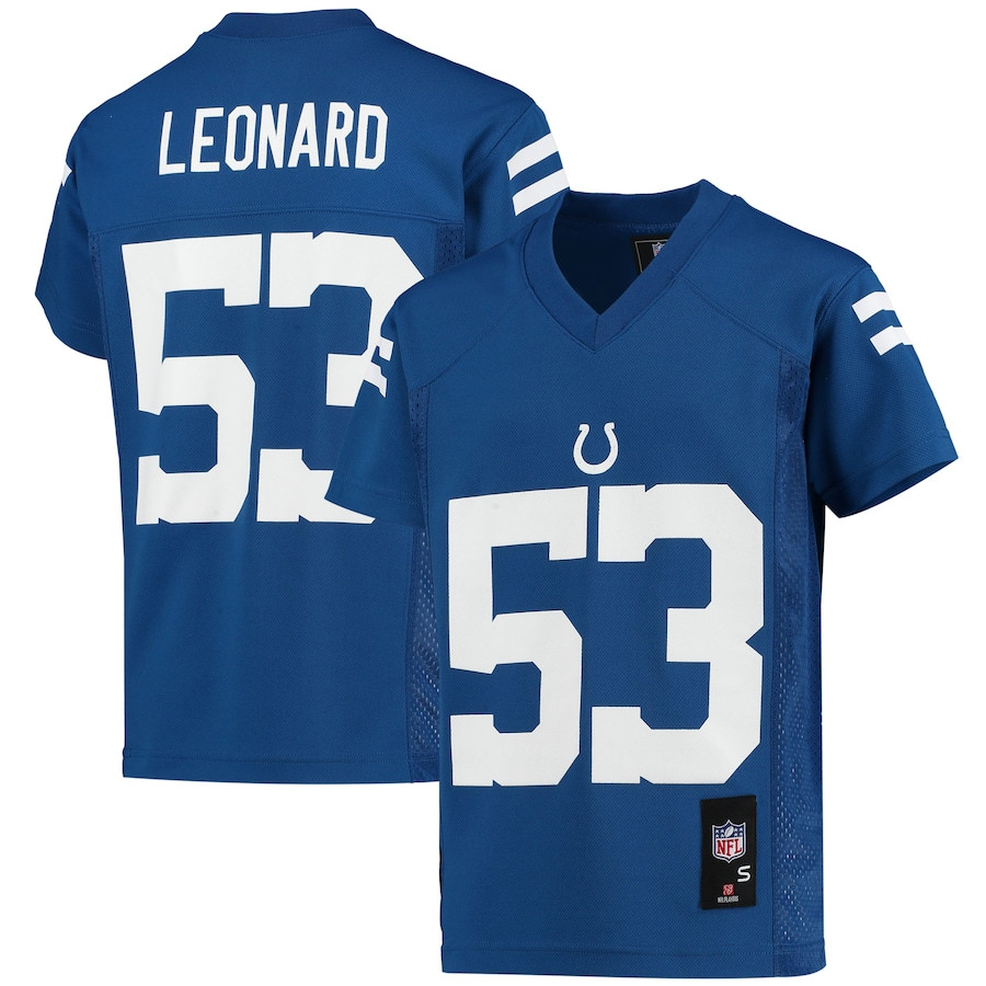 Shaquille Leonard 53 Indianapolis Colts YOUTH Jersey - Royal JS6676 Saliibo