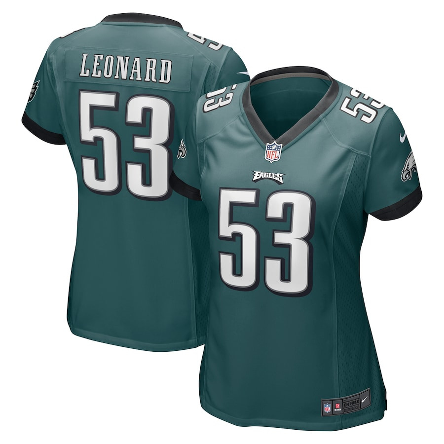 Shaquille Leonard 53 Philadelphia Eagles Women Game Jersey - Midnight Green JS6915 Saliibo