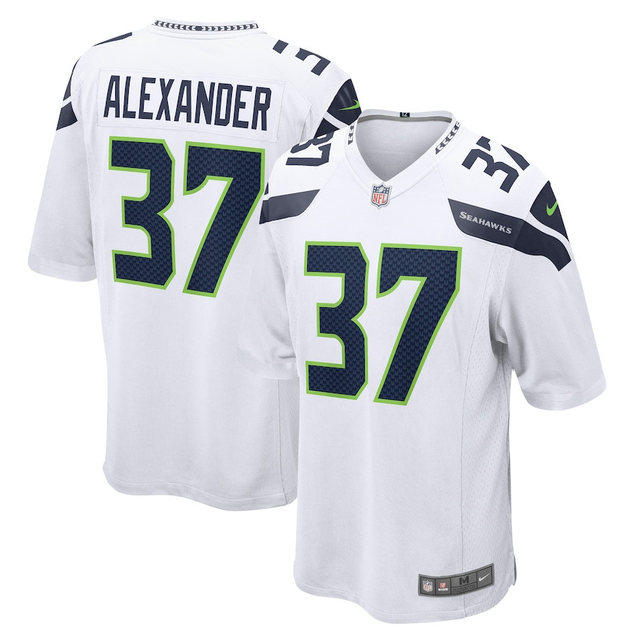Shaun Alexander 37 Seattle Seahawks Men Retired Game Jersey - White JS6218 Saliibo
