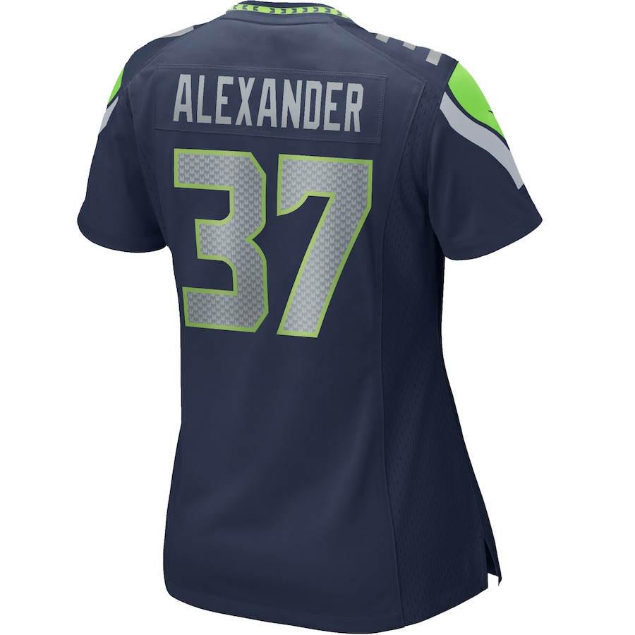 Shaun Alexander 37 Seattle Seahawks Women Game Retired Jersey - College Navy JS2827 Saliibo - Image 3