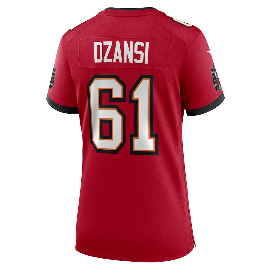 Silas Dzansi 61 Tampa Bay Buccaneers Women's Game Jersey - Red JS4476 Saliibo - Image 3