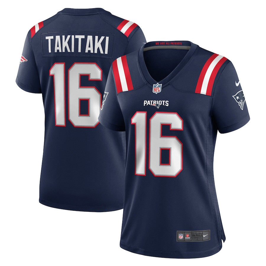 Sione Takitaki 16 New England Patriots Women's Team Game Jersey - Navy JS8819 Saliibo