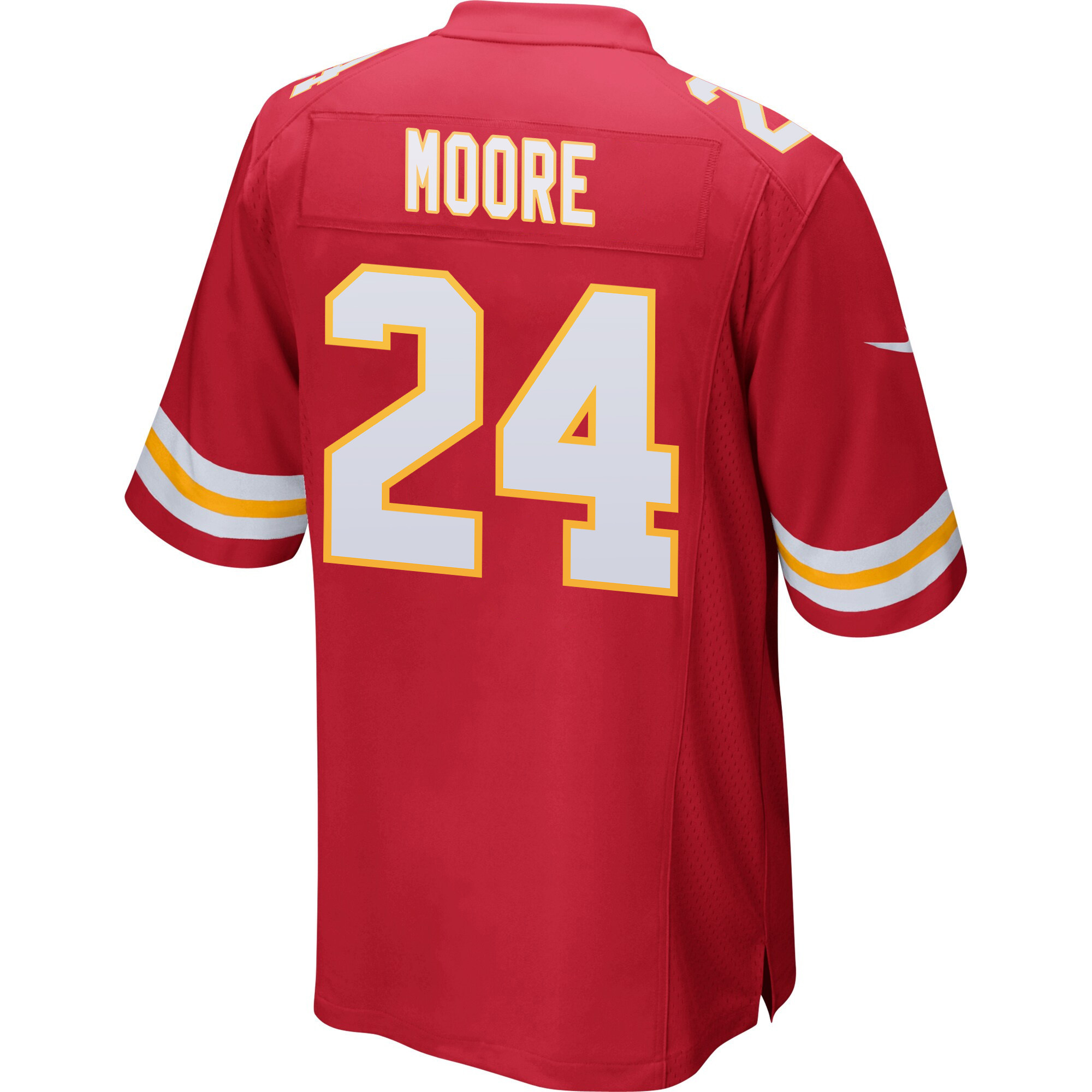 Skyy Moore 24 Kansas City Chiefs AFC Champions Patch Game Men Jersey - Red JS2183 Saliibo - Image 3