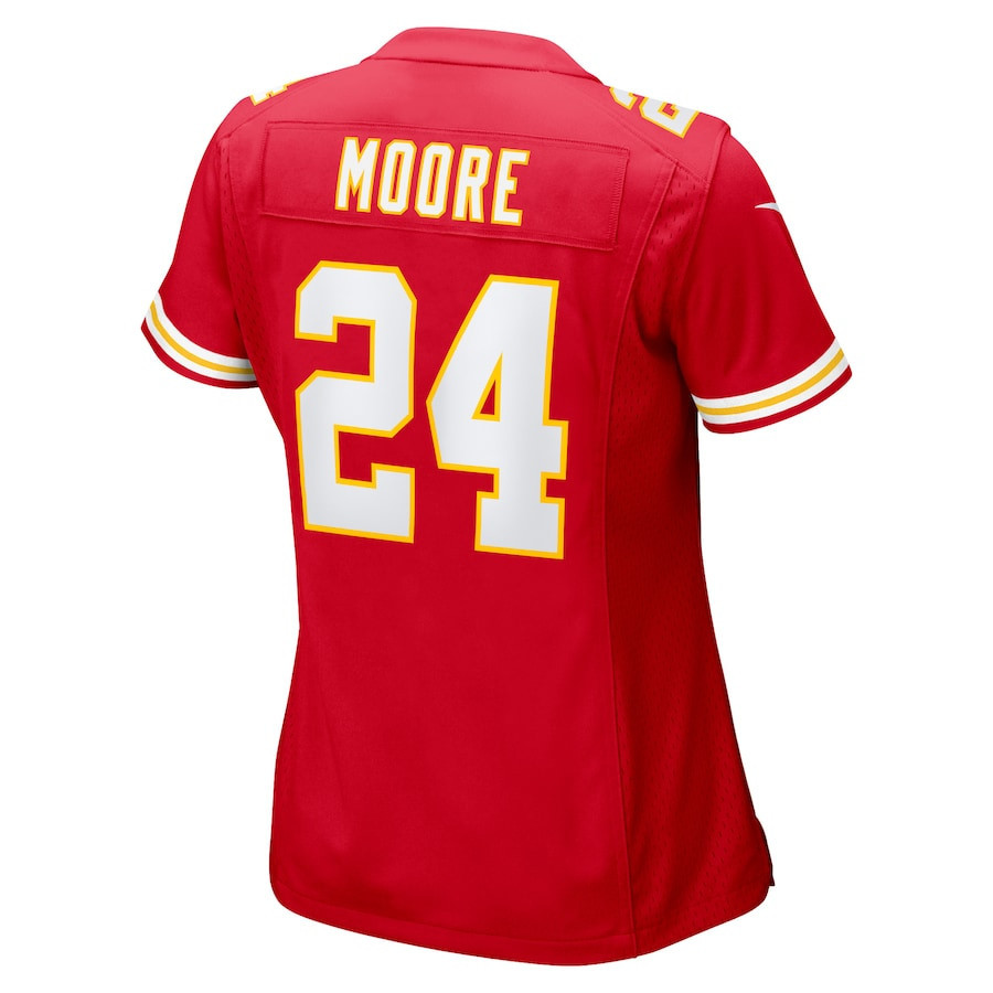 Skyy Moore #24 Kansas City Chiefs Super Bowl LIX Women's Jersey - Red JS8472 Saliibo - Image 3