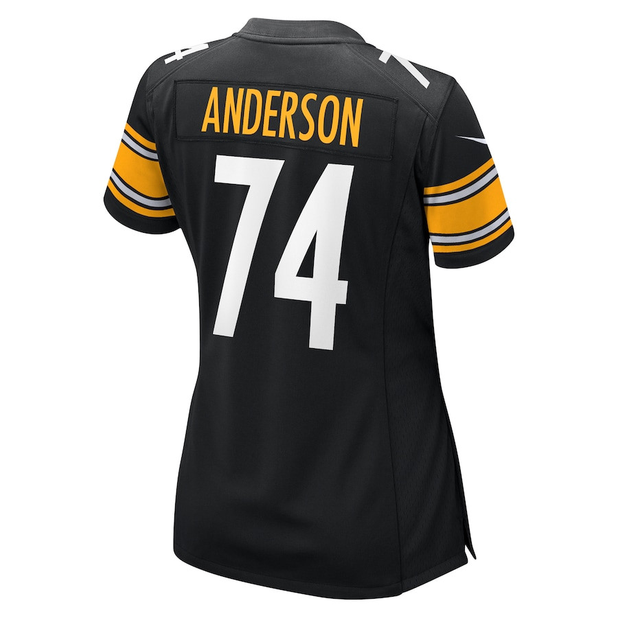 Spencer Anderson 74 Pittsburgh Steelers Women's Game Jersey - Black JS5095 Saliibo - Image 3