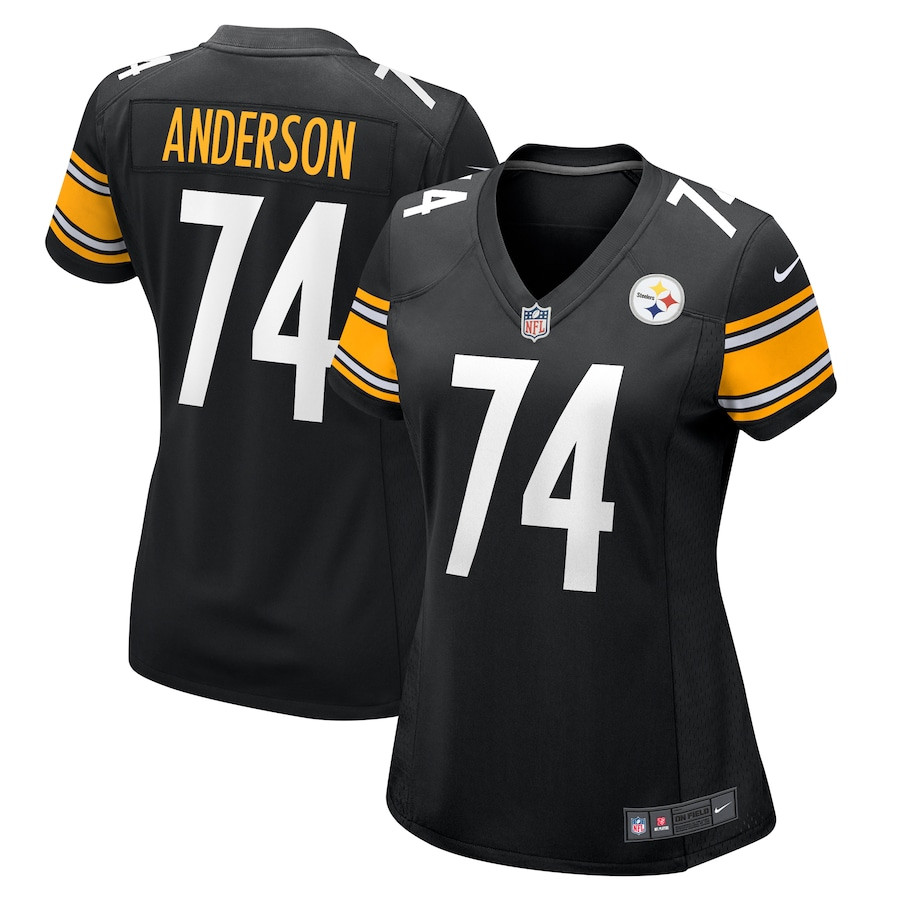 Spencer Anderson 74 Pittsburgh Steelers Women's Game Jersey - Black JS5095 Saliibo