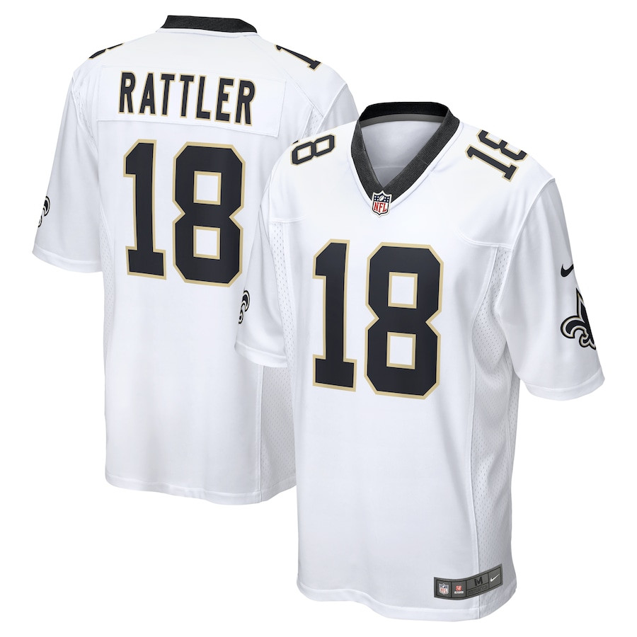 Spencer Rattler 18 New Orleans Saints Game Men Jersey - White JS4026 Saliibo