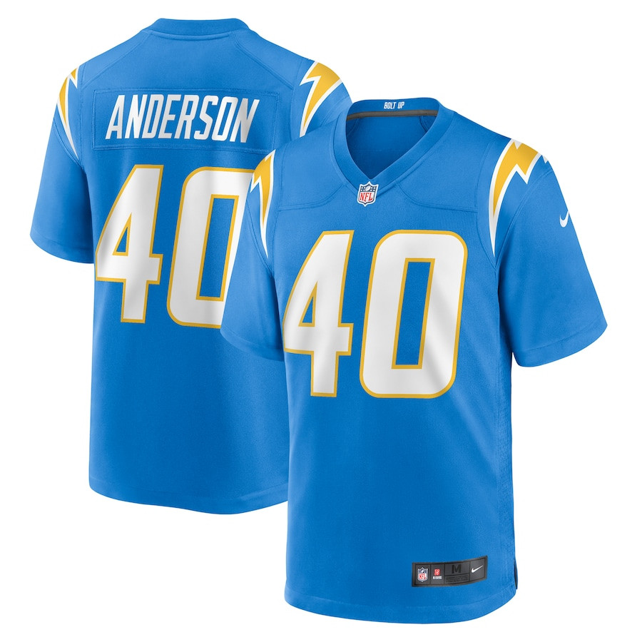 Stephen Anderson 40 Los Angeles Chargers Game Men Jersey - Powder Blue JS8766 Saliibo