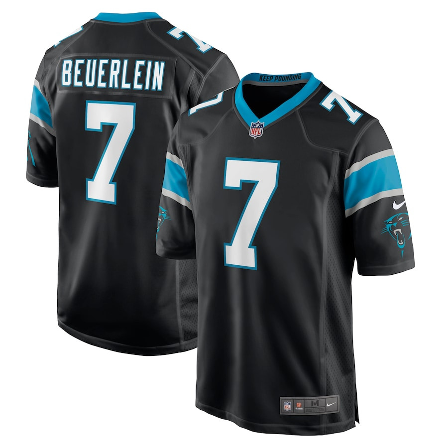 Steve Beuerlein 7 Carolina Panthers Men Retired Jersey - Black JS4986 Saliibo