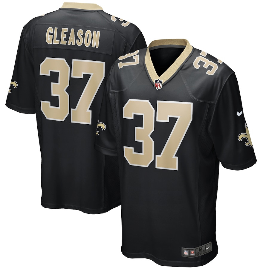 Steve Gleason 37 New Orleans Saints Men Game Retired Jersey - Black JS8125 Saliibo