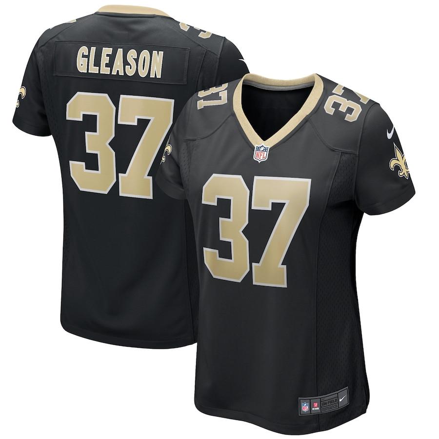 Steve Gleason 37 New Orleans Saints Women Game Retired Jersey - Black JS1302 Saliibo