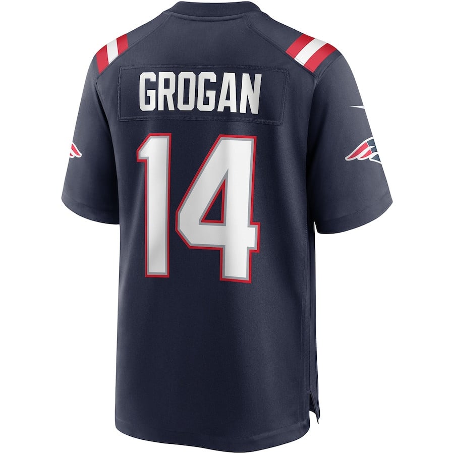 Steve Grogan 14 New England Patriots Men Game Retired Jersey - Navy JS2274 Saliibo - Image 3