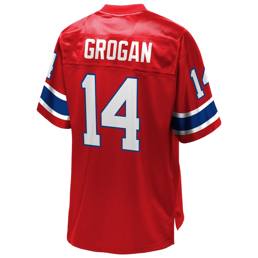 Steve Grogan 14 New England Patriots Pro Line Vintage Men Retired Jersey - Red JS7073 Saliibo - Image 3