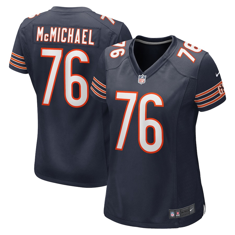 Steve McMichael 76 Chicago Bears Women Retired Player Game Jersey - Navy JS8626 Saliibo