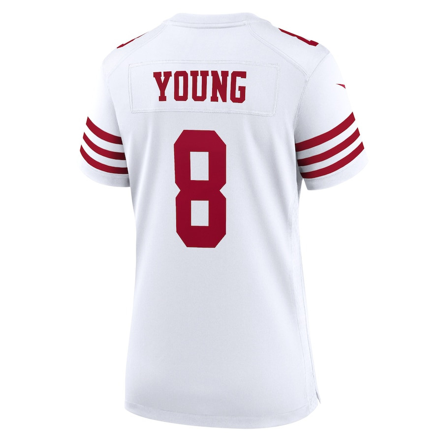 Steve Young 8 San Francisco 49ers Women Retired Game Jersey - White JS3032 Saliibo - Image 3