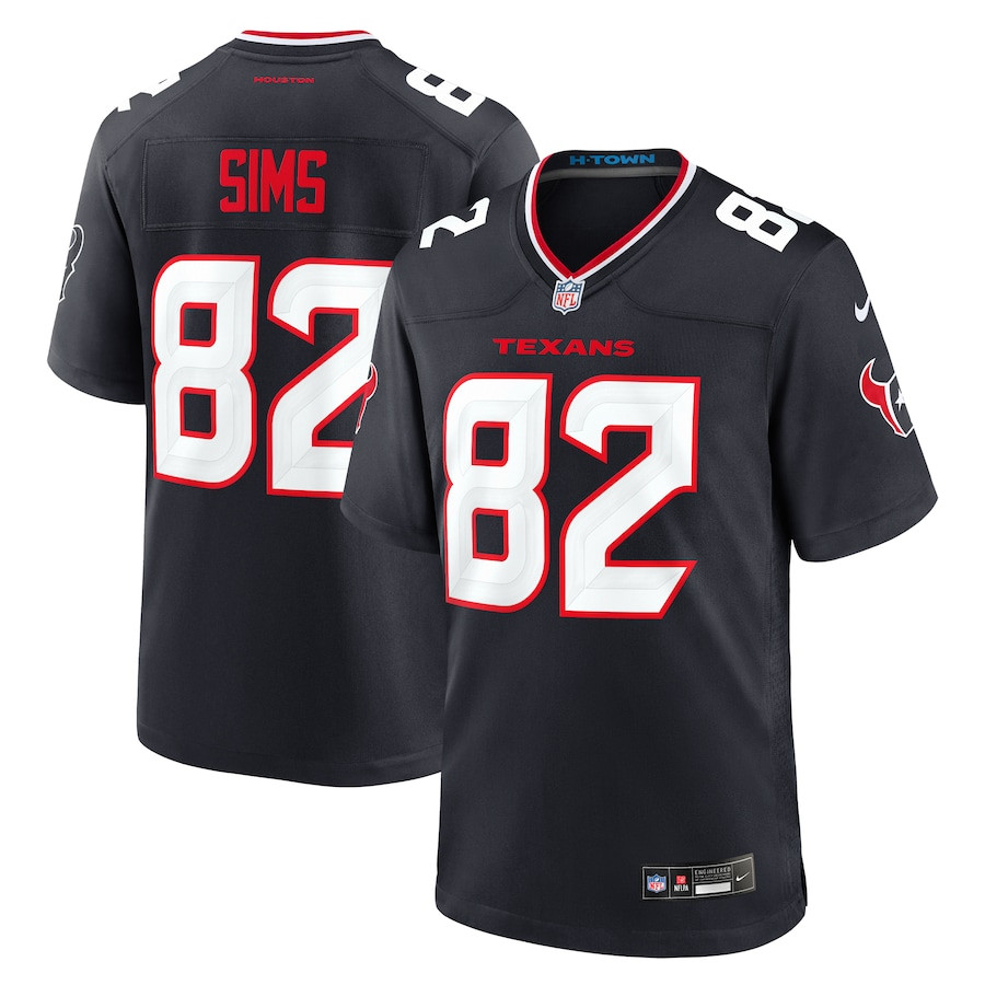 Steven Sims 82 Houston Texans Team Game Men Jersey - Navy JS4007 Saliibo