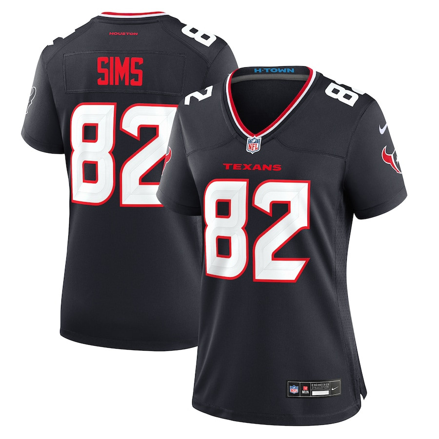 Steven Sims 82 Houston Texans Women Team Game Jersey - Navy JS5925 Saliibo