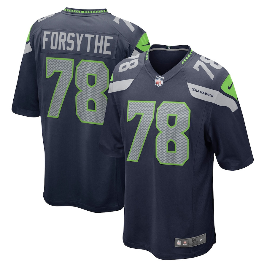 Stone Forsythe 78 Seattle Seahawks Men Game Jersey - College Navy JS9626 Saliibo