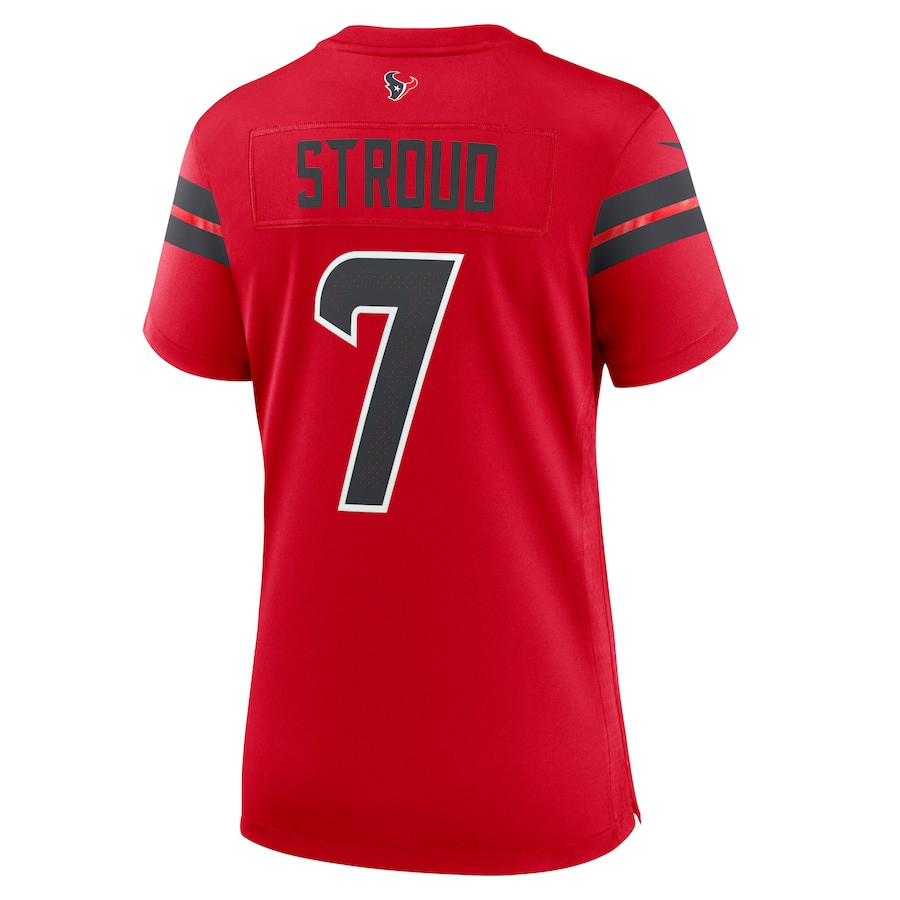 Stroud 7 Houston Texans Women Alternate Game Jersey - Red JS2877 Saliibo - Image 3
